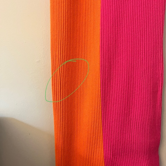 Staud x Birkenstock Pink and Orange Shoko Long Sleeve Midi Dress Medium - Picture 16 of 16